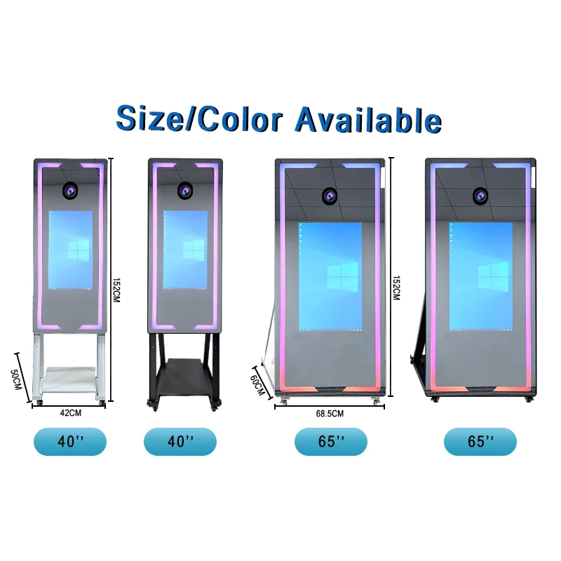 Newest Unique Selfie Magic Mirror Photo Booth Touch Screen Photobooth Machine For Events