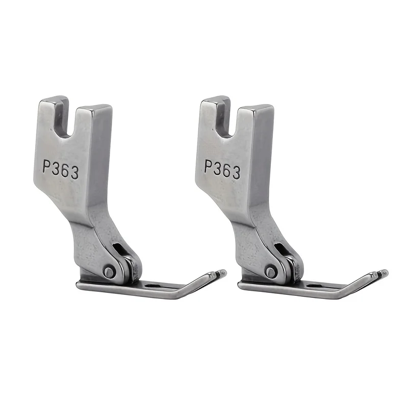2 Peças/Lote Calcador Industrial para Máquina de Costura - Calcador de Zíper # P363 para Acessórios de Costura Brother Juki