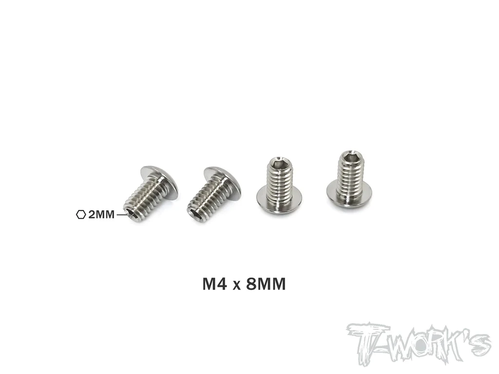 Original T works TP-087 64 M3 M4 M5 Titanium Down Stop Screws 4pcs Professional Rc part