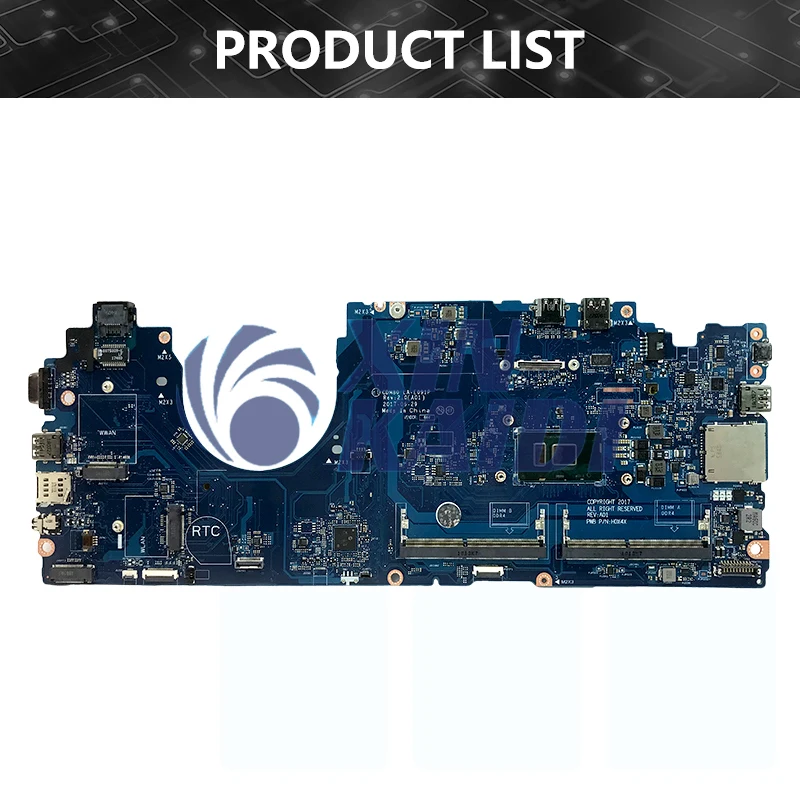 Notebook Mainboard For Dell Latitude 5580 00C098 0V6V32 0M3HDV 0Y2K9C LA-E091P Laptop Motherboard i3 i5 i7 6th 7th Gen CPU