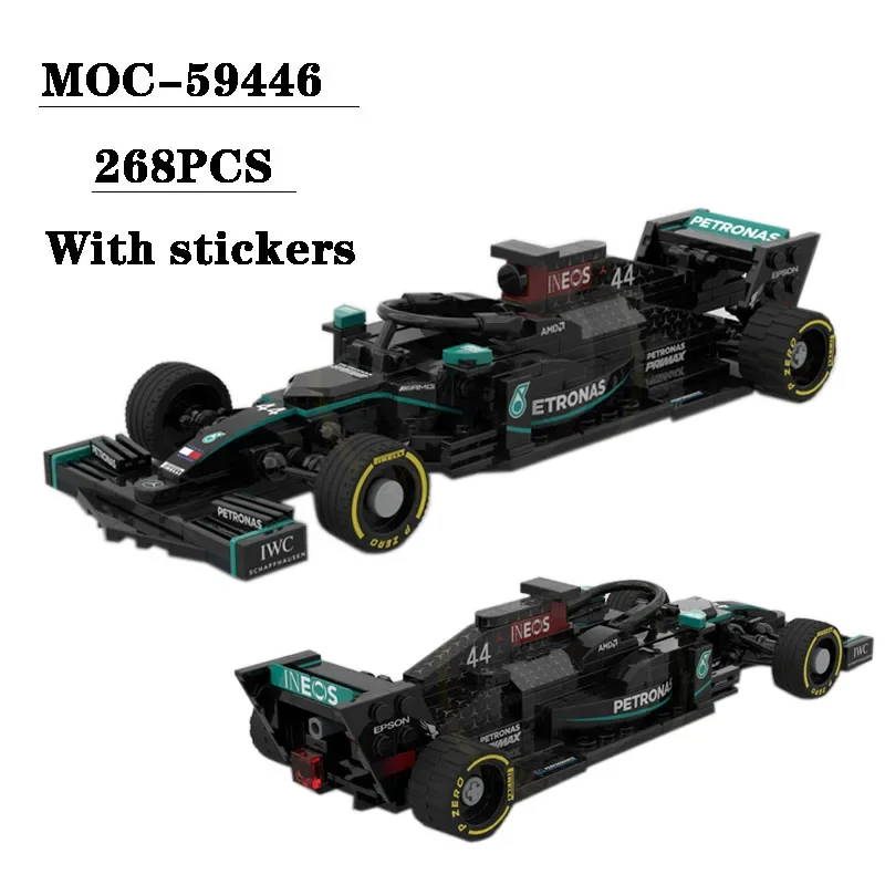 

MOC-59446 Building Blocks F1 Racing Car W11 Mini Racing Stitching Model 268PCS Children's Education Birthday Christmas Toys Gift