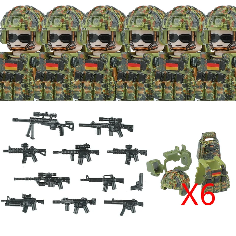 Moderne Spezialeinheiten Deutschland Figuren Bausteine Tarnmuster Angriffsteam Armee Soldat Militärwaffen Spielzeug