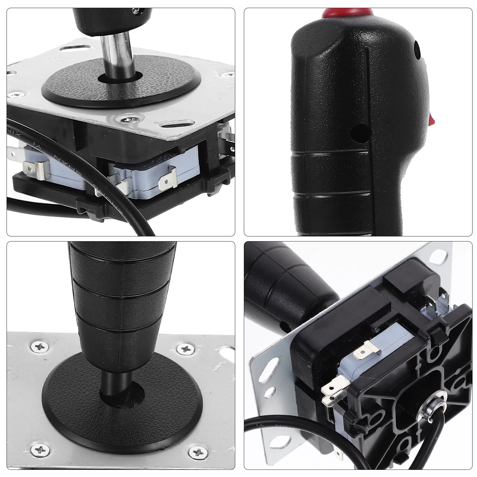 Flight Joystick Aluminiumlegierung Vibration Gaming Stick Ersatz für Flight Simulator Game Controller Zubehör