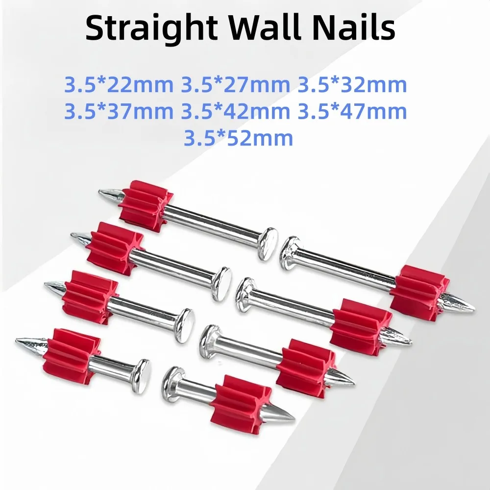 10Pcs High Carbon Steel Hardened Flat Head Concrete Nails Straight Cement Wall Steel Nails L=22-52mm Picture Advertisement