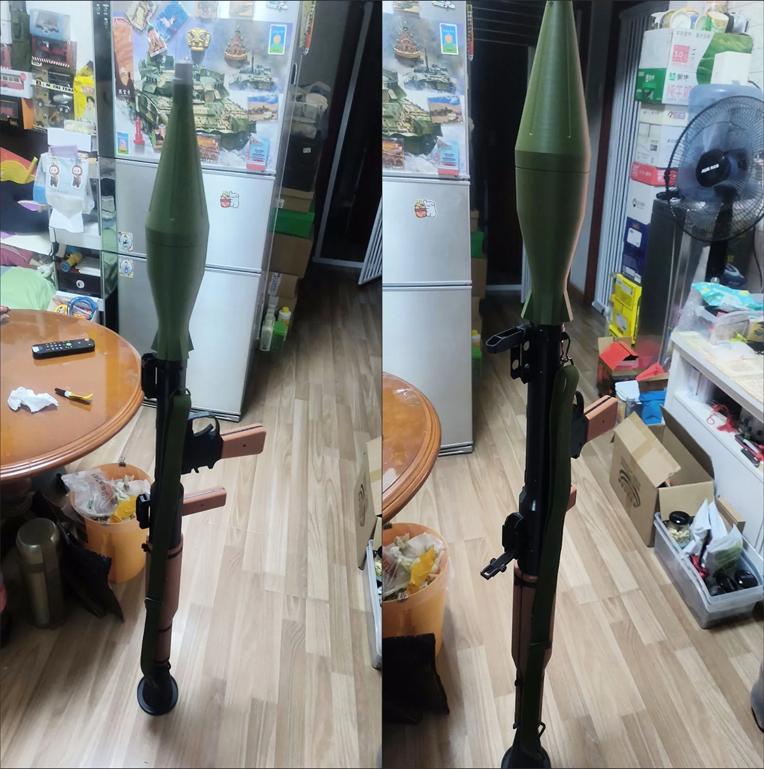 130CM 3D Printed RPG Model Soviet Rocket Launcher Ornament Military Fan Collection Wall Hanging Decoration Gift