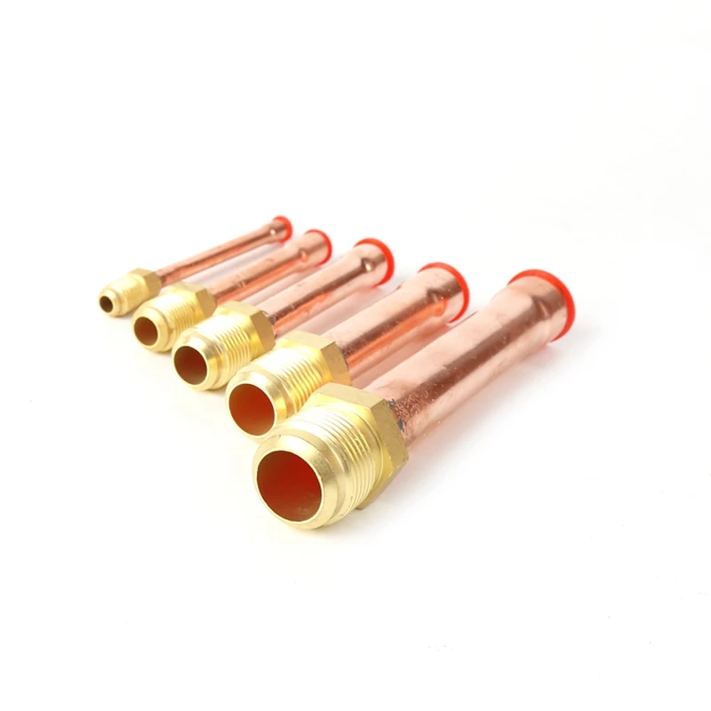 Air Conditioner Copper Tube with Brass Forged SAE 1/4 3/8 1/2 3/4 fit UNF Thread Connector Nut Flare Pipe Fitting Adapeter