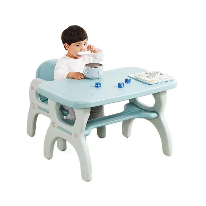 Modern Multifunctional Plastic Children's Dining Table and Chair Set Learning and Playing Bedroom Home Office Shopping
