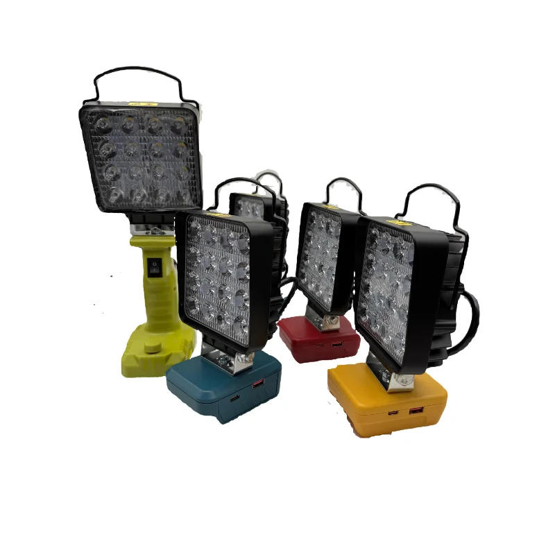 LED Work Light Torch Camping Lamp For Makita For DeWalt For Bosch For Milwaukee For Ryobi Li-ion Battery Power Tool Light