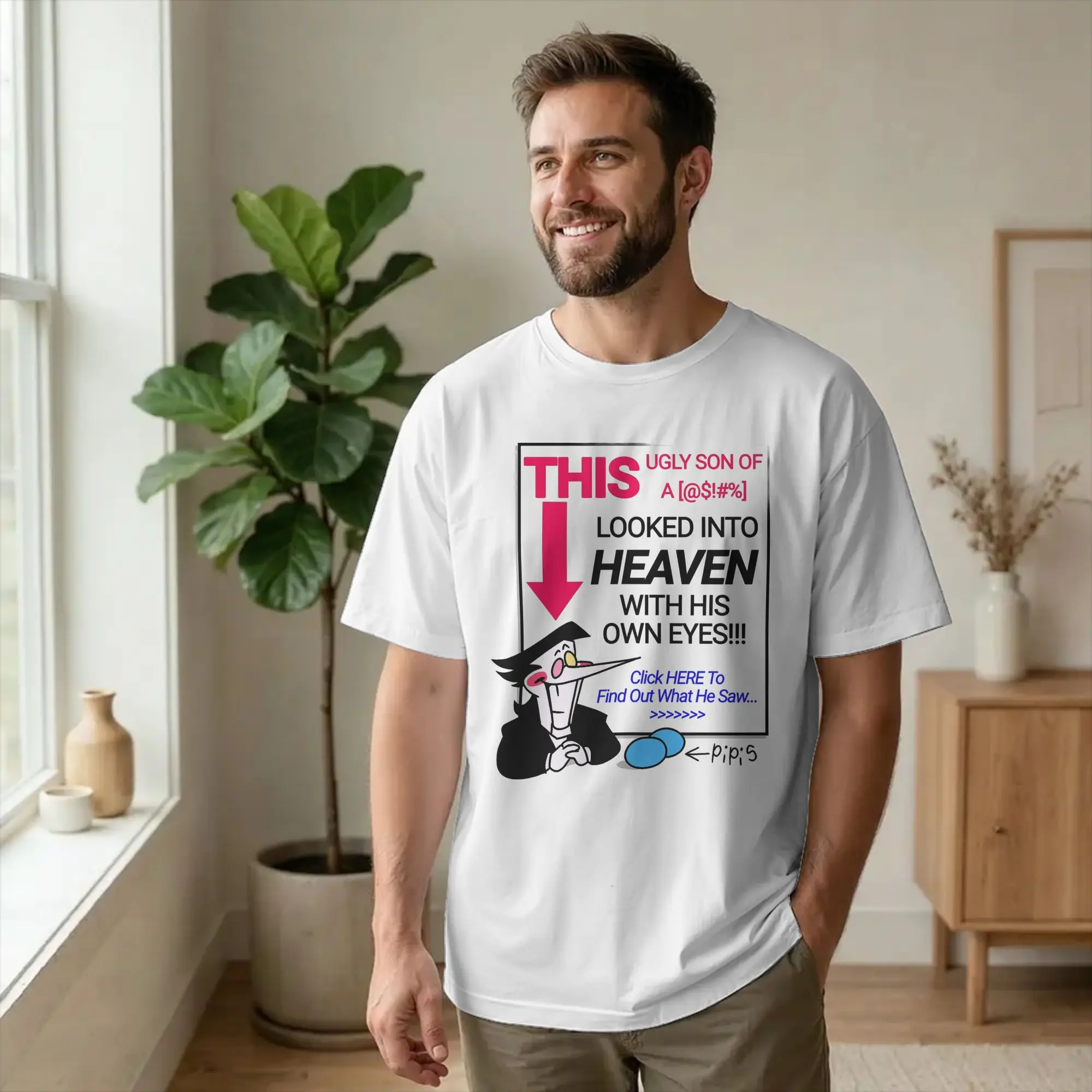 FIND OUT HIS SECRET spamton deltarune   Tshirt Men's Cotton Clothing Novelty  Round Neck Short Sleeve