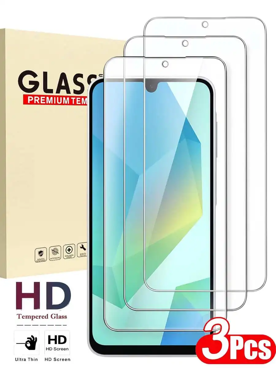 3 Stück HD-Displayschutzfolien aus klarem gehärtetem Glas, kompatibel mit Samsung Galaxy A56 A55 A54 A53 A52 A51 A36 A26 A16 A06