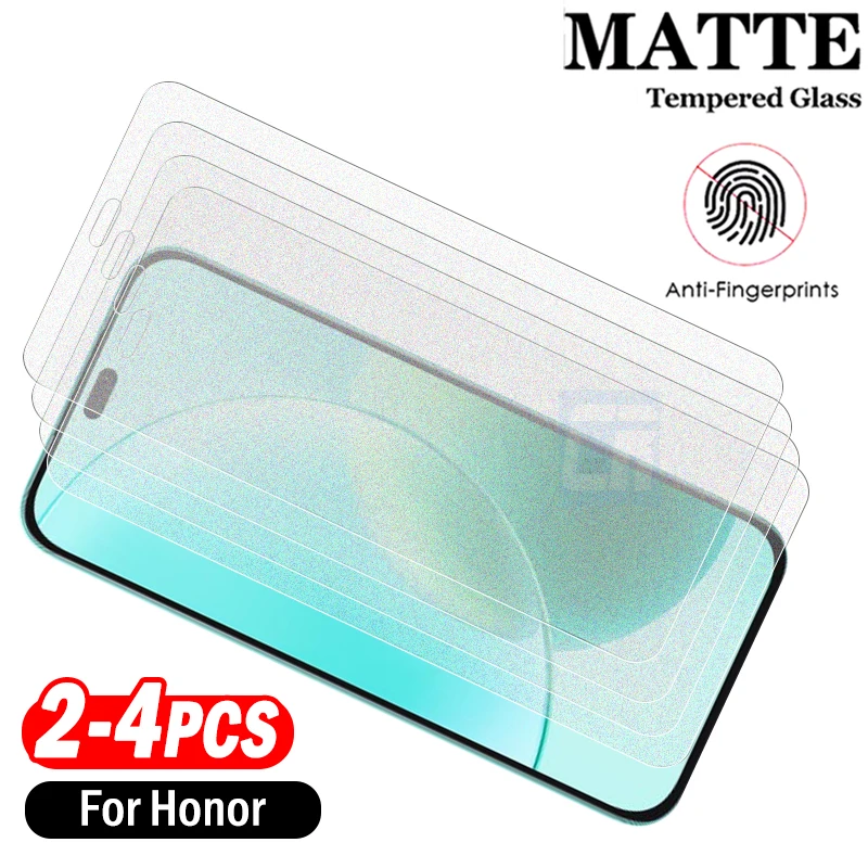 2/3/4 قطعة زجاج مقسى غير لامع مضاد للوهج لهاتف Honor 400 200 90 70 Lite واقي شاشة ذكي لهاتف Honor 500 Pro طبقة رقيقة واقية