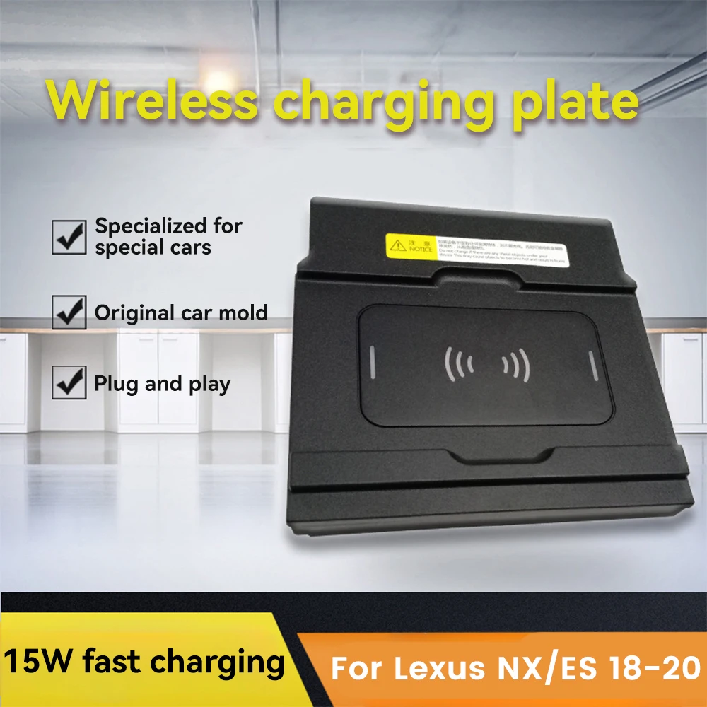 Carregador sem fio do carro para lexus nx es 2018-2020 carga rápida para iphone pro xr xs huawei p30 pro sensor infravermelho suporte do telefone