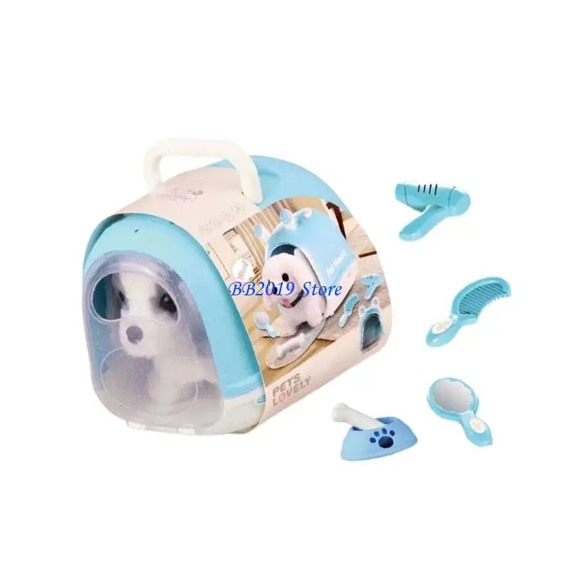 Q0KB Electric Plush Dog Robot Pet Toy Motorized Action Toddler Raise A Pet Toy Gift
