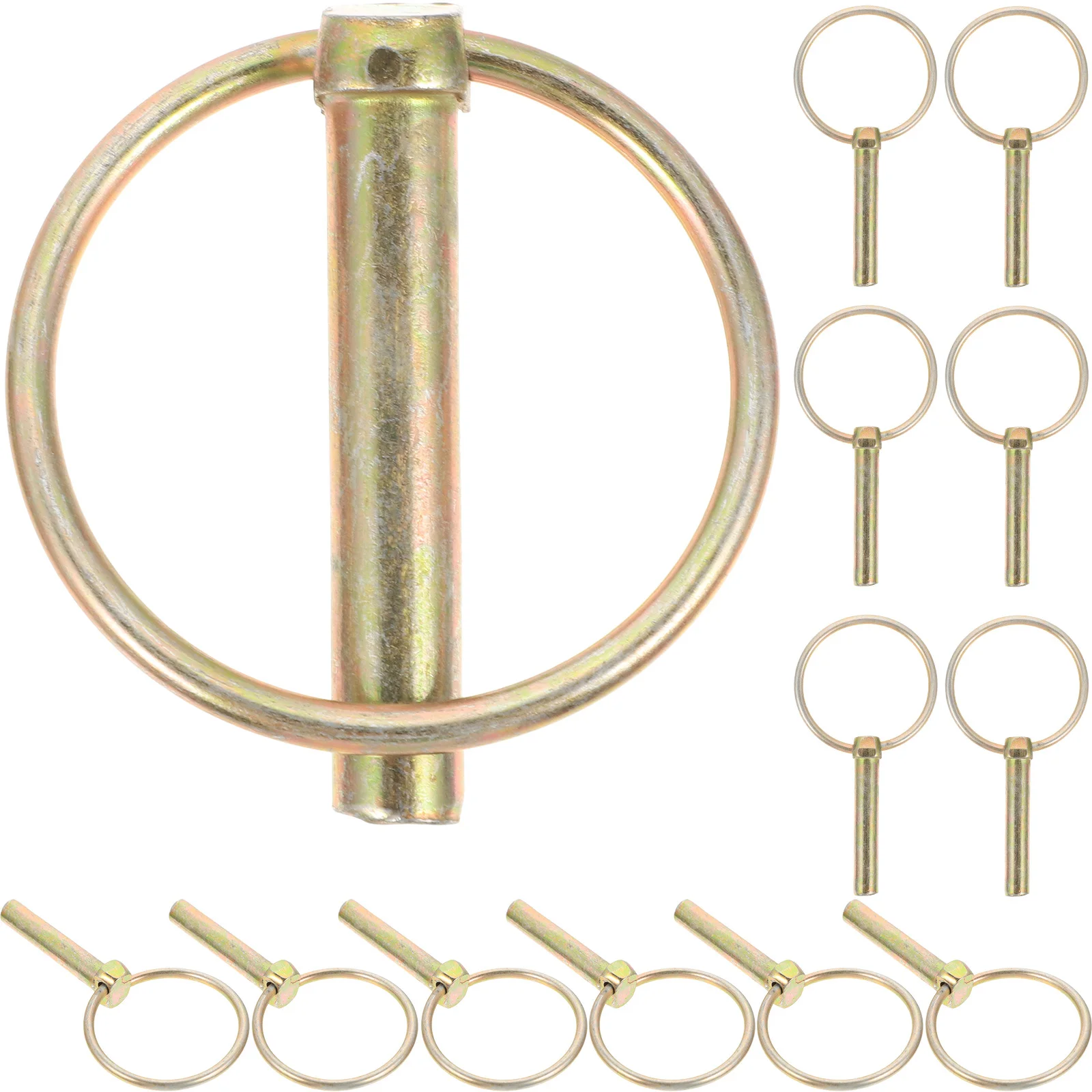 

16Pcs Heavy Duty Pin Assortment Kit with Rings for Farm Tractors Trailers Trucks Easy to Use Durable Metal