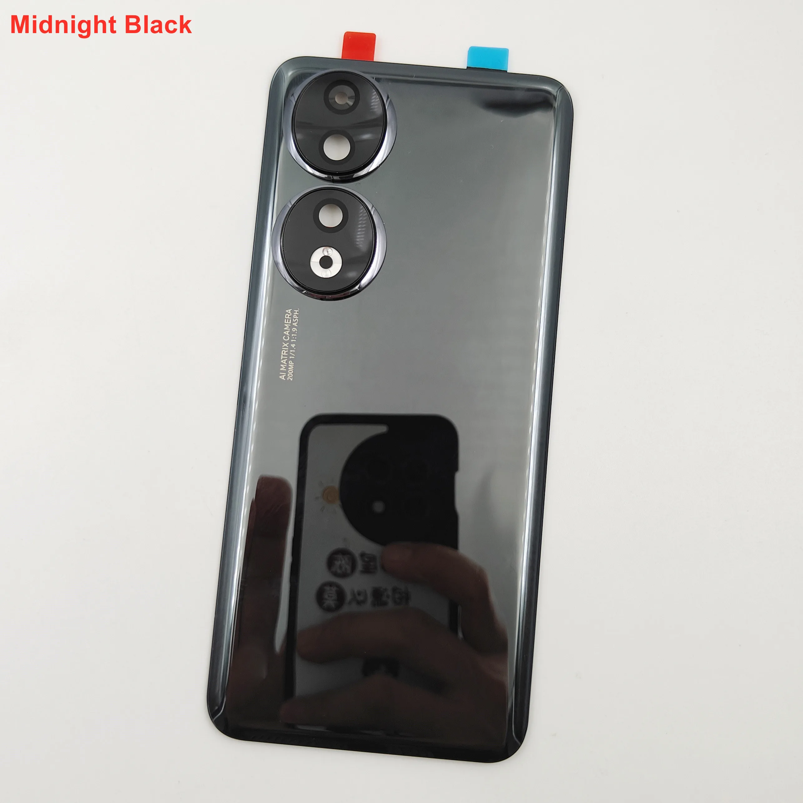 Back Glass Door For Huawei Honor 90 Glass Battery Cover Honor90 Rear Lid Housing Case + Camera Lens + Sticker Adhesive Glue