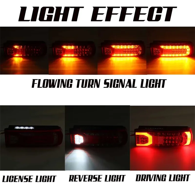 LED الخلفية الذيل ضوء مصباح تحذير لمرسيدس بنز شاحنة مقطورة ACTROS MP4 MP5 24 فولت شاحنة الضوء الخلفي 1 قطعة #6