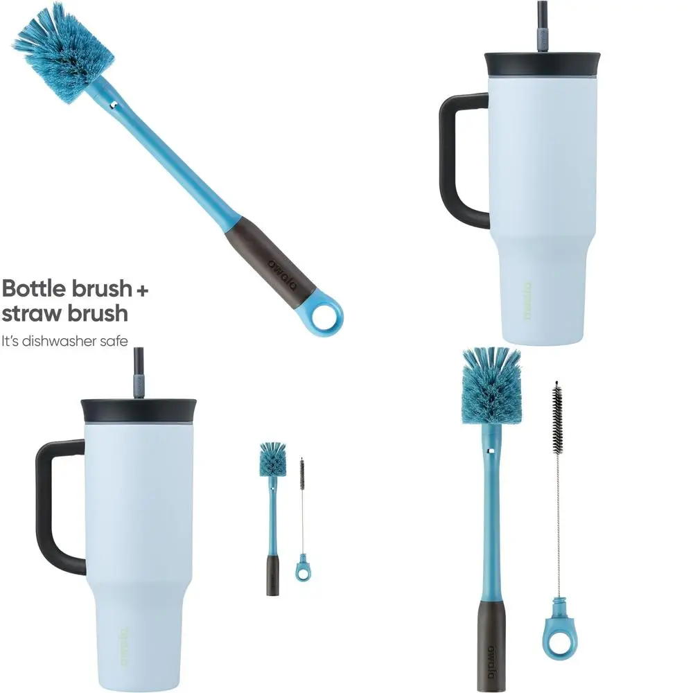 

40oz Triple-Insulated Stainless Steel Tumbler with Leak-Proof Lid and Dual-Purpose Bottle Brush