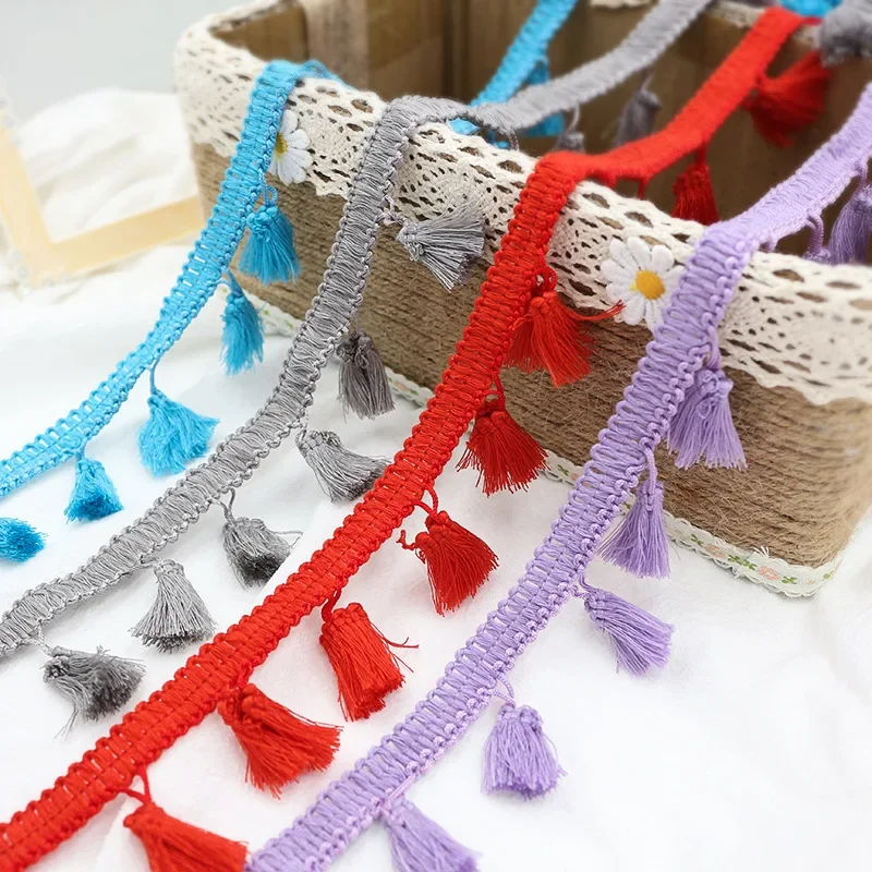 25 Meters 45mm Wide Colorful Tassel Fringe Trim Lace Polyester for Curtain Bag Clothing Sewing Craft Handmade Accessories