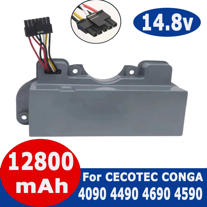 For CECOTEC CONGA 4090 4490 4690 4590 Mopping Robot Battery Pack 14.8V 12800mAh 100% New