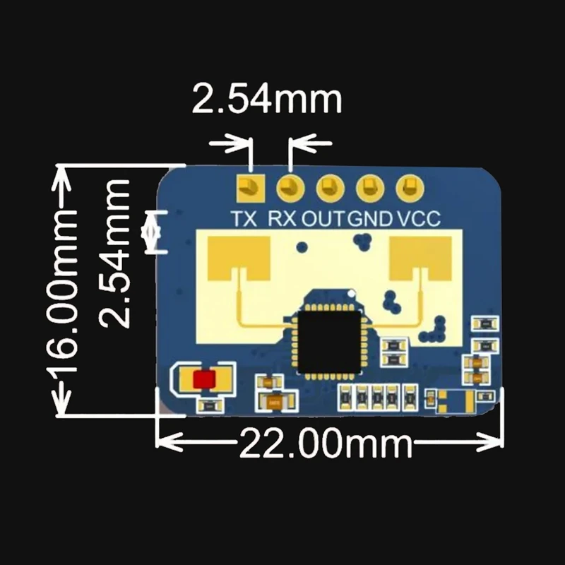 Sensor de presencia humana LD2410C 24G, adaptador CH340, Radar FMCW, módulo de detección de movimiento de onda milimétrica, DC5V, duradero