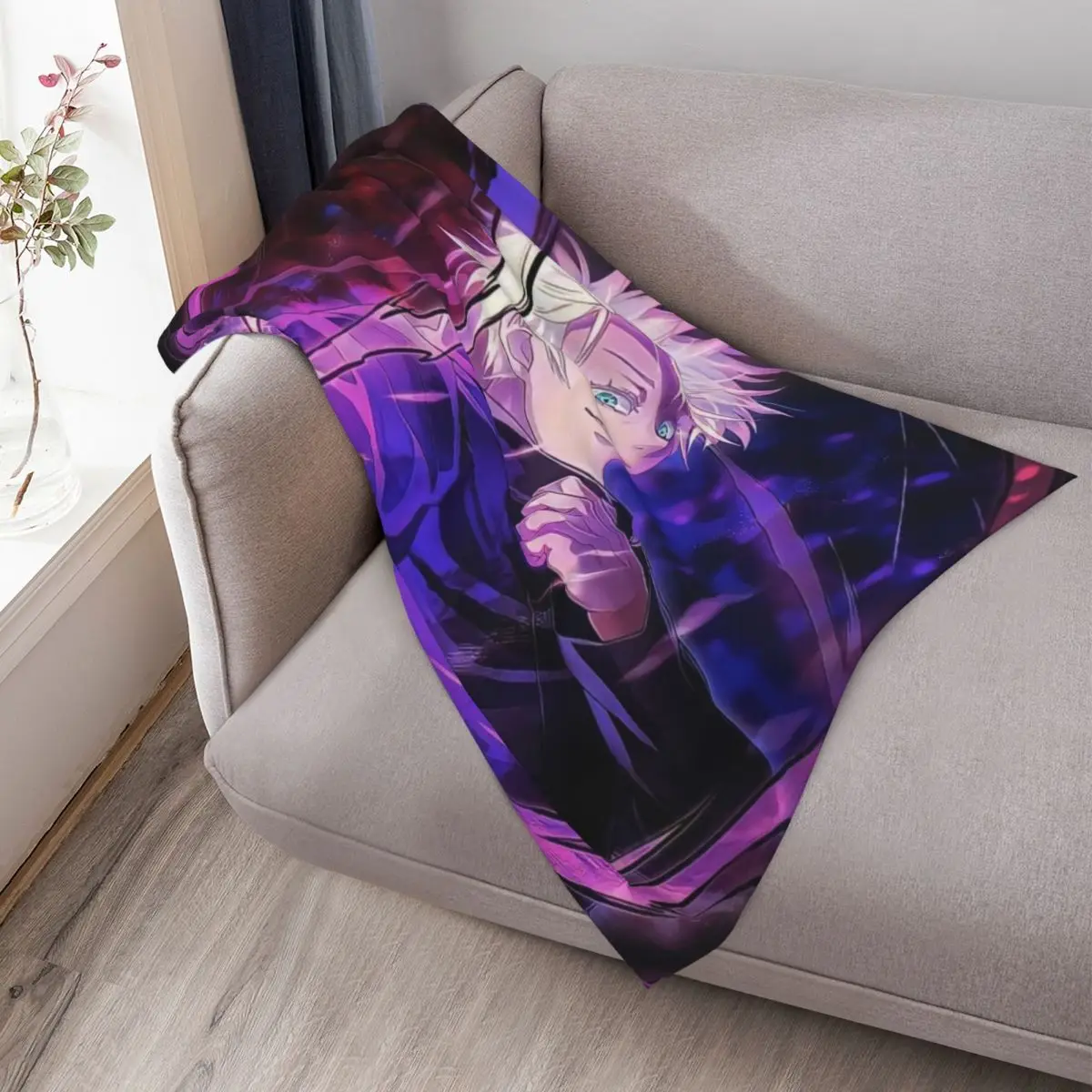 بطانية رمي Gojo Satorou، أريكة سرير فضفاضة، بطانيات St فاخرة