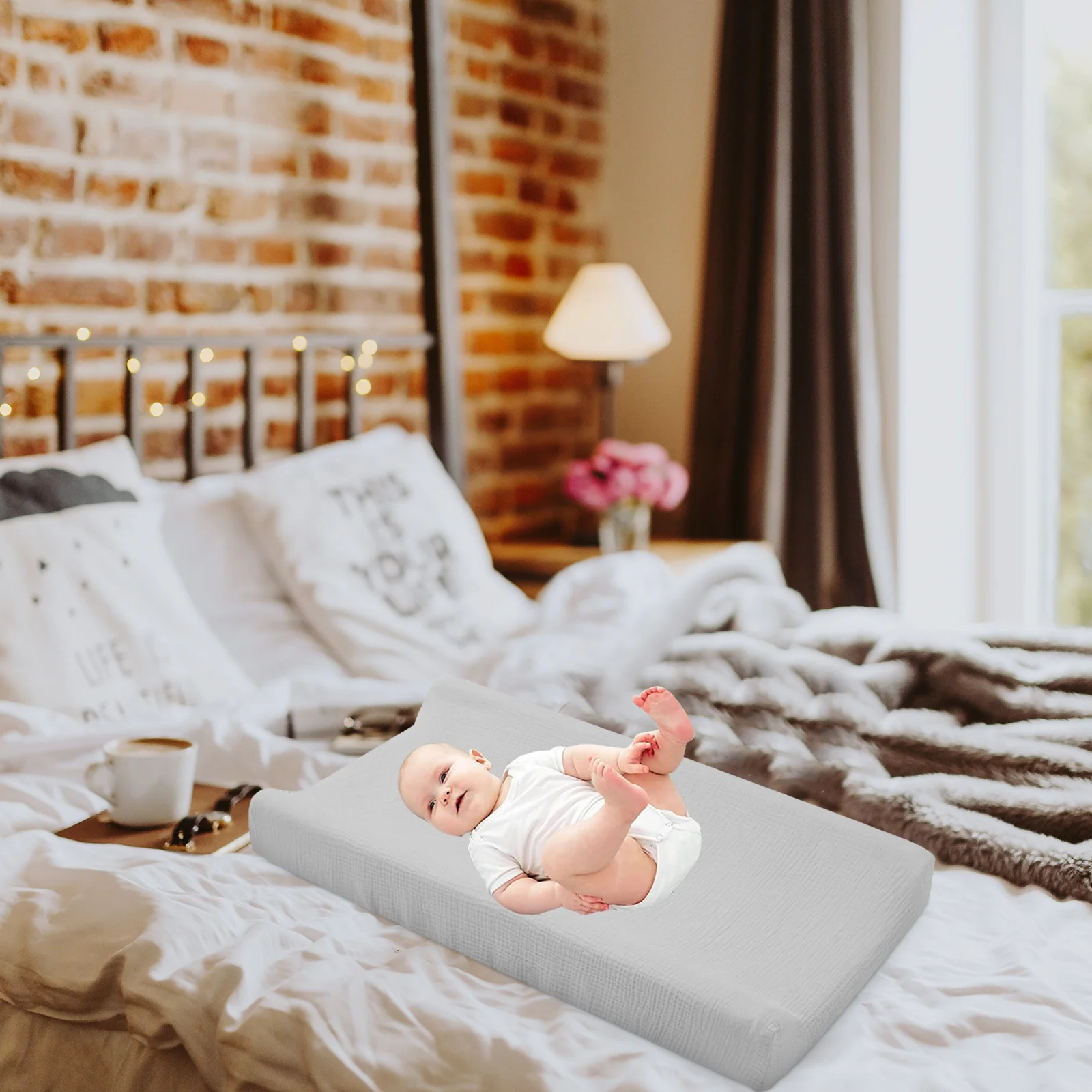 

2Pcs Baby Changing Pad Covers Washable Removable Elastic Sheet for Newborn Infant Boy Girl Soft Breathable Reusable Changing