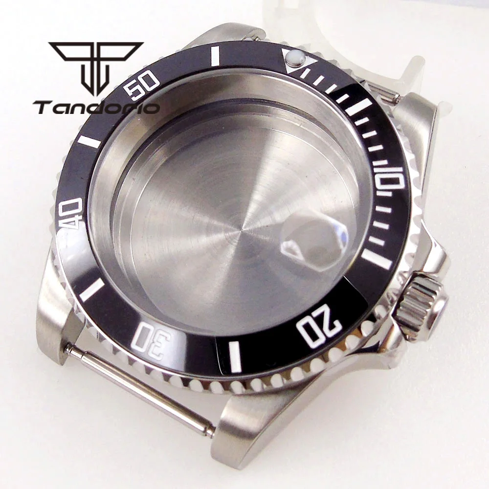 40mm Watch Case AR Sapphire Glass 200M Waterproof 120 Clicks Rotating Bezel Fit NH35 NH36 NH34 ETA2824 PT5000 Automatic Movement