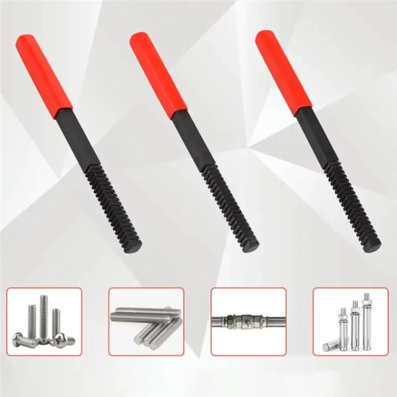 AB11-Multipurpose Thread File For Stud Bolt Screw Pipe Portable Metric Thread Restorer With High Hardness For Thread Repair