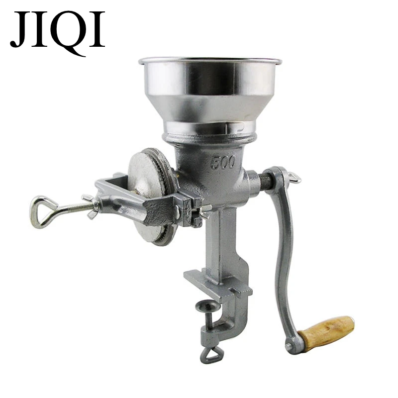 JIQI Household Manual grinding Machine Desktop Cast iron mill Spice Corn Herbal medicine Grinder Grain Dry grinding Tool