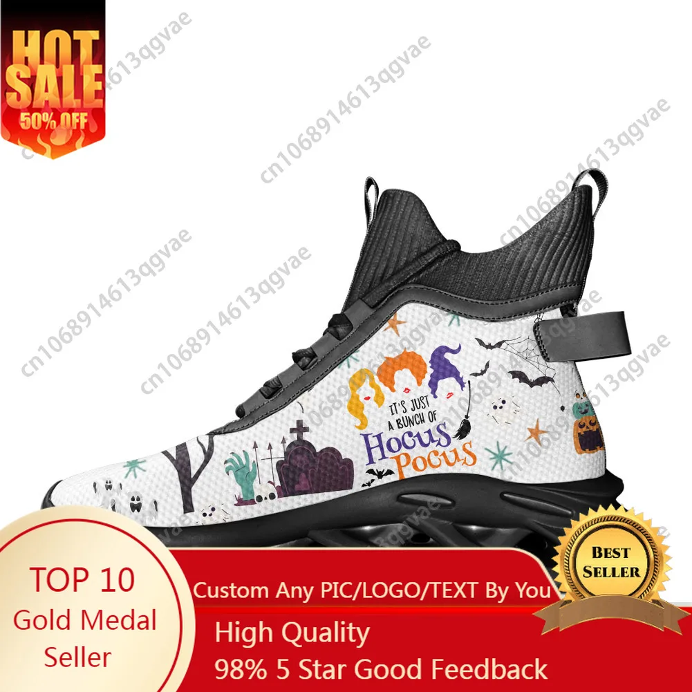 

2025 Halloween Horror Carnival High Top Flats Sneakers Mens Womens Sports Running Shoes Lace Up Mesh Footwear Custom Shoe