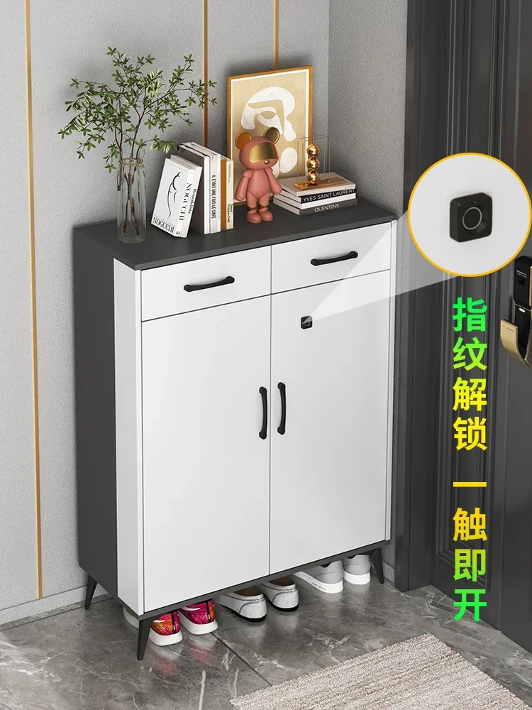 Fingerprint lock with lock, smart lock outside the door, hallway, anti-theft, outdoor aisle, corridor shoe cabinet