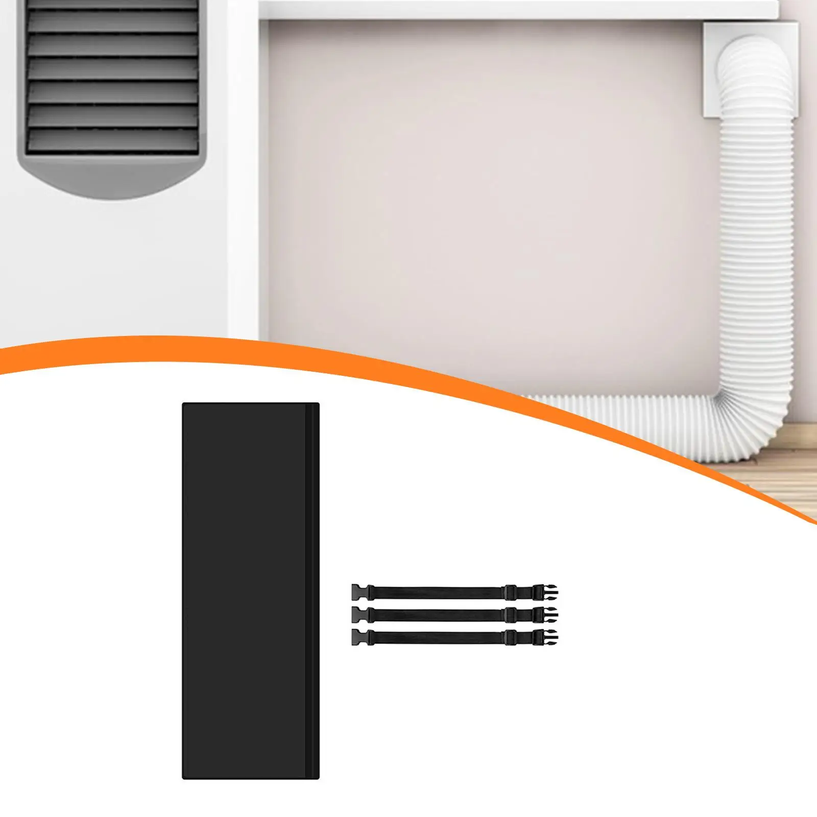 

Изолированная крышка шланга кондиционера, крышка вентиляционного отверстия канала, простая установка, с 3 регулируемыми ремнями, универсальный пылезащитный рукав