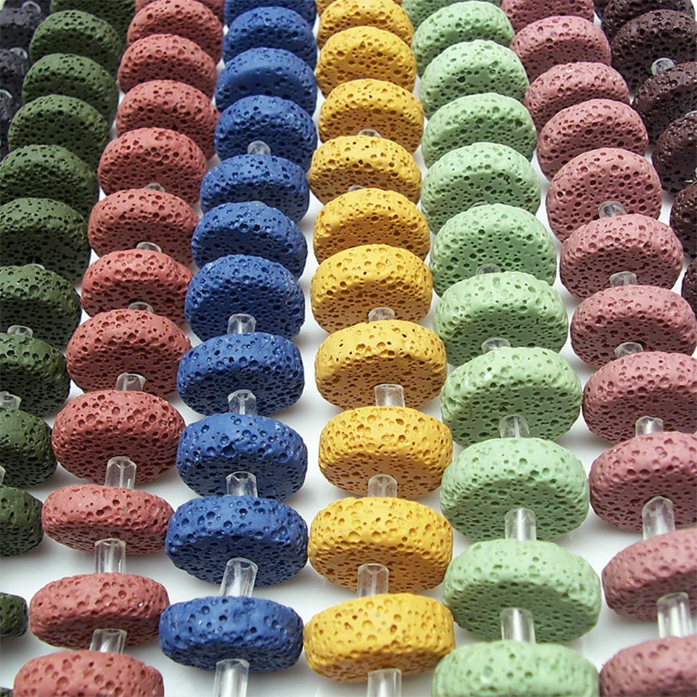 

30 Pcs Shape Volcanic Stone Beads Colored Scattered Pearl Jewelry Making Pendants Lava Diy Charm Diy Charm Pendant Set Set