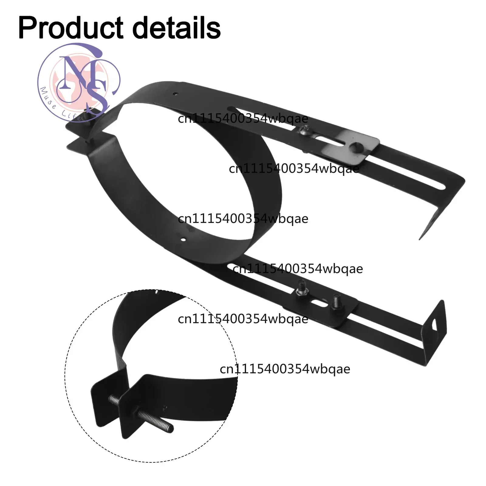 ZOCI-FOR-Stainless Steel Chimney Pipe Holder 150mm Wall Mount Bracket Adjustable Stove Flue Support Replacement Part