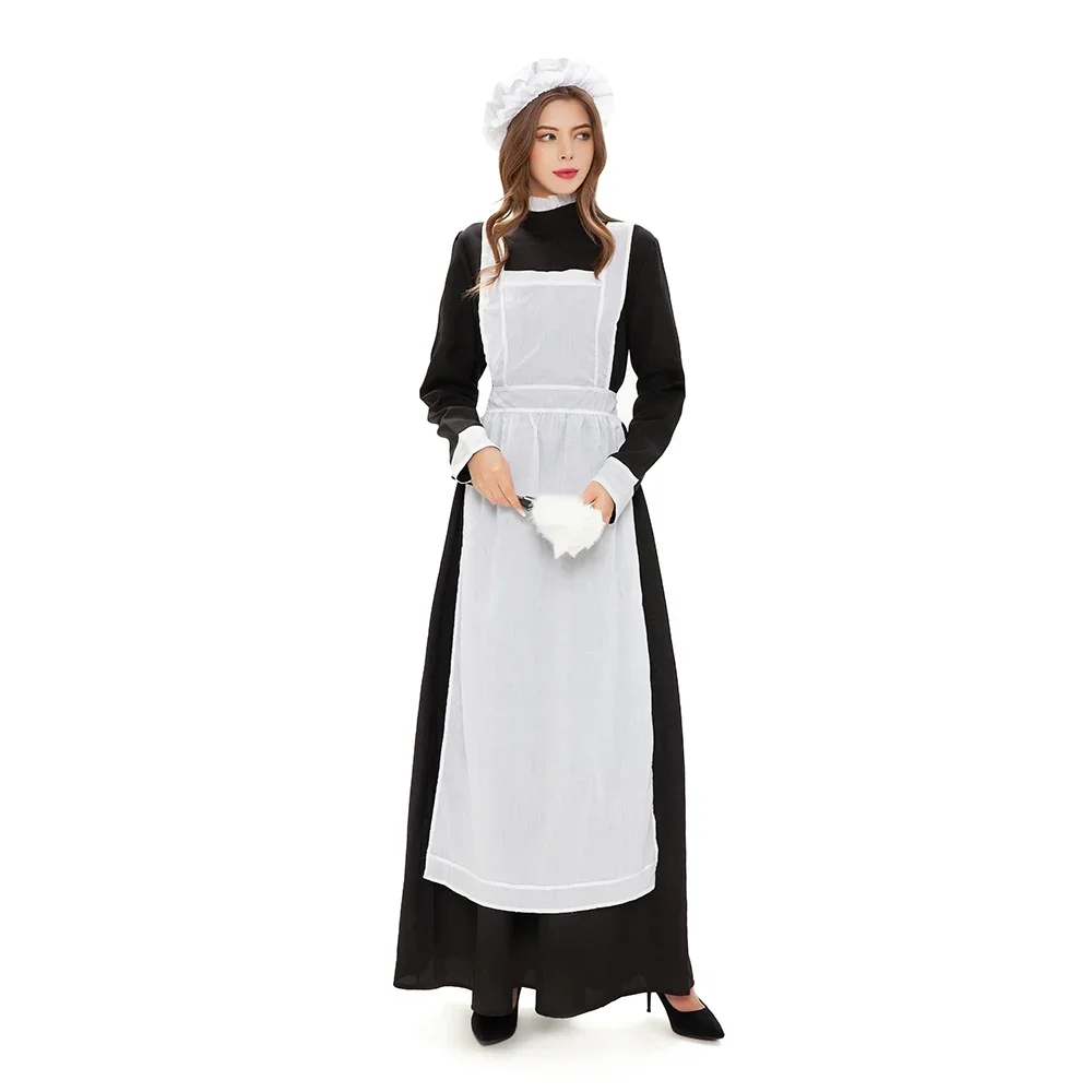 Costume d'infirmière médiévale pour Halloween Cosplay, nonne