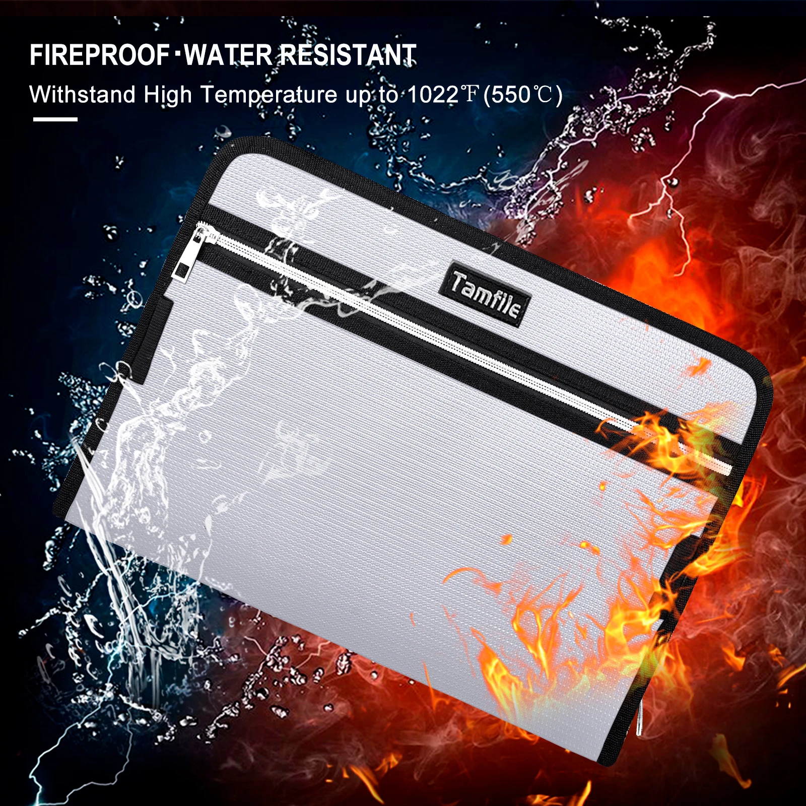 

Fire Safe Waterproof Accordion File Organizer Binder Folder Expanded Filing Folder with 12 Page Organ Folder storage bags