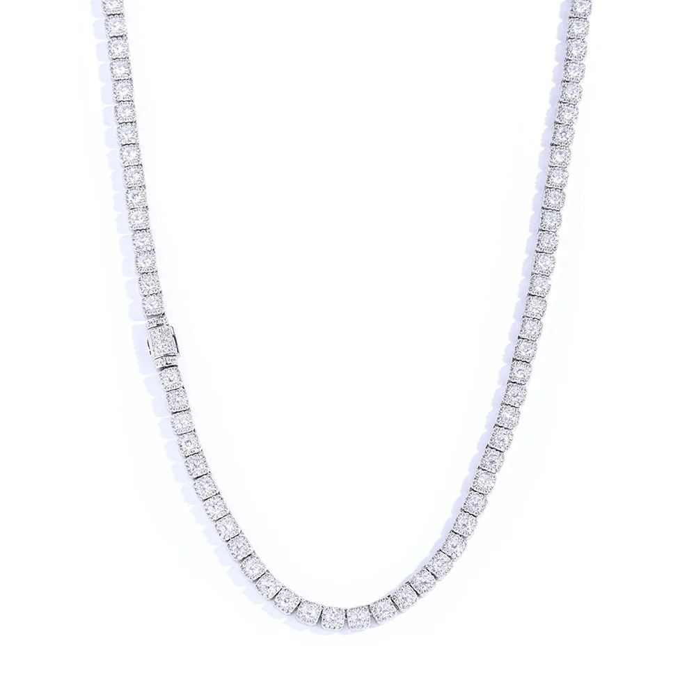 

NY Hip-Hop Jewelry 5MM Tennis Necklace Bracelet With 5A Cubic Zirconia inlay Exquisite Gift Wholesale