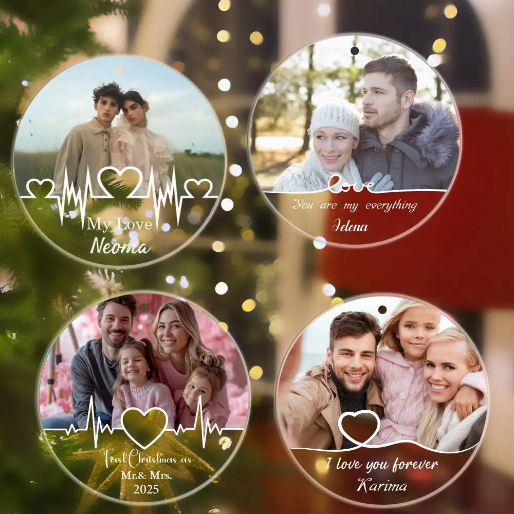 1 قطعة صورة مخصصة واسم سلسلة مفاتيح مصنوعة من الأكريليك المستديرة ، عملية الأشعة فوق البنفسجية من الأكريليك ، عيد الشكر ، عيد الأب ، عيد الحب