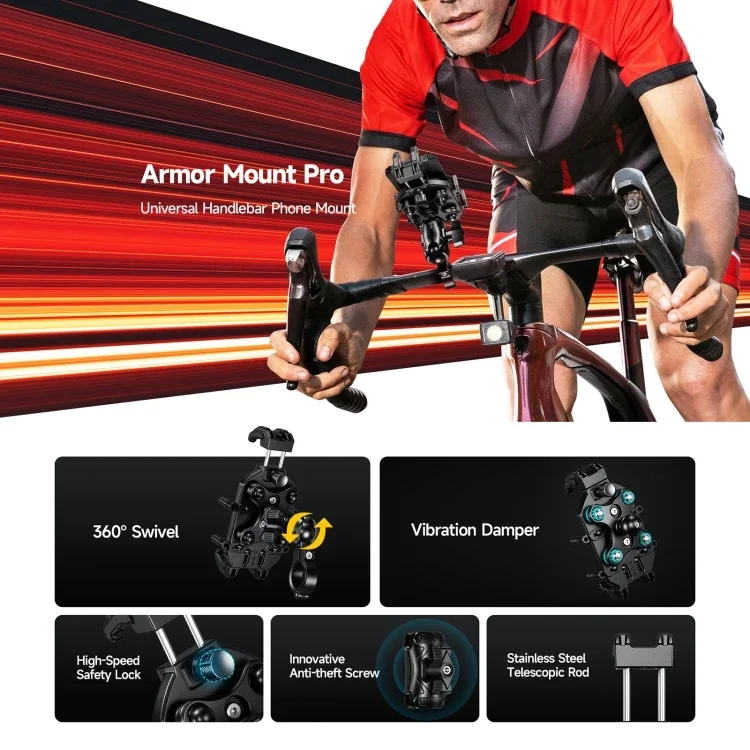الجملة Ulefone Armor Mount Pro حامل الهاتف مقبض الدراجة العالمي