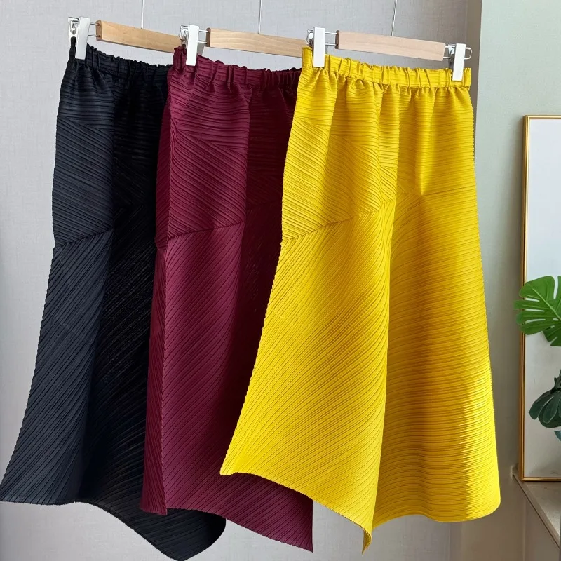 

Miyake японская плиссированная серия женская нерегулярной формы прессованная плиссированная полуюбка простые свободные платья с эластичной резинкой на талии