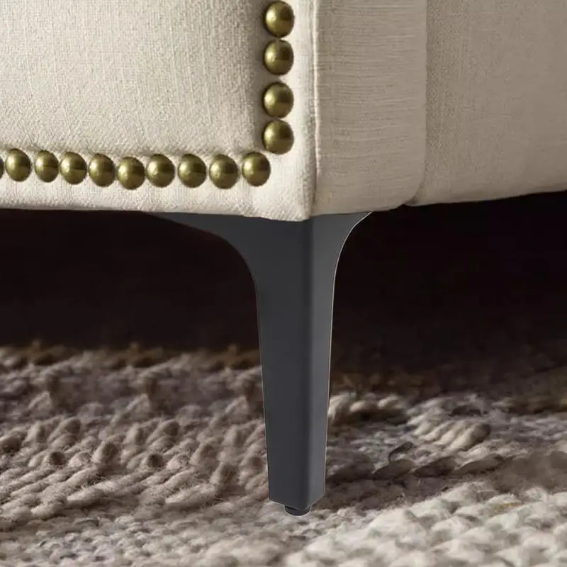 4 Buah Kaki Furnitur Modern Logam Penyangga Segitiga Pengganti Dasar Bersudut untuk Perangkat Keras Dapur Keluarga Makan Meja