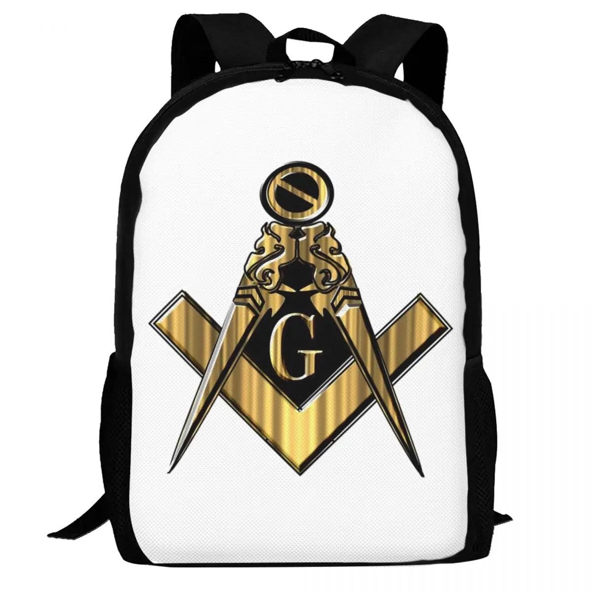 

Masonic Freemason Backpack Daypack Large Capacity Boys Girls BookBag School Bag Shoulder Bags for Men Women