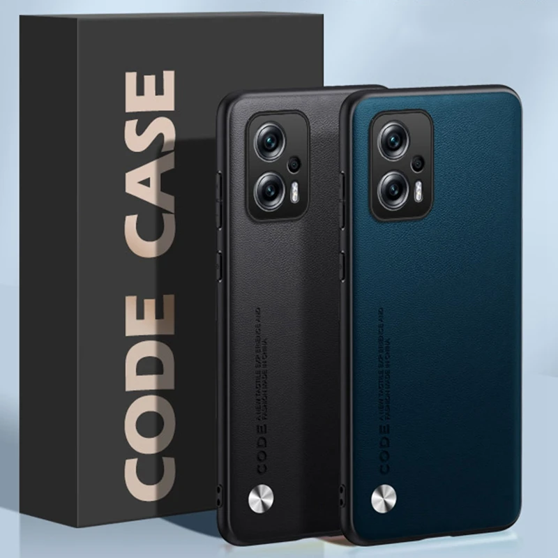 Funda de cuero de lujo para Xiaomi Poco X4 GT, protectora, mate, silicona antigolpes 4