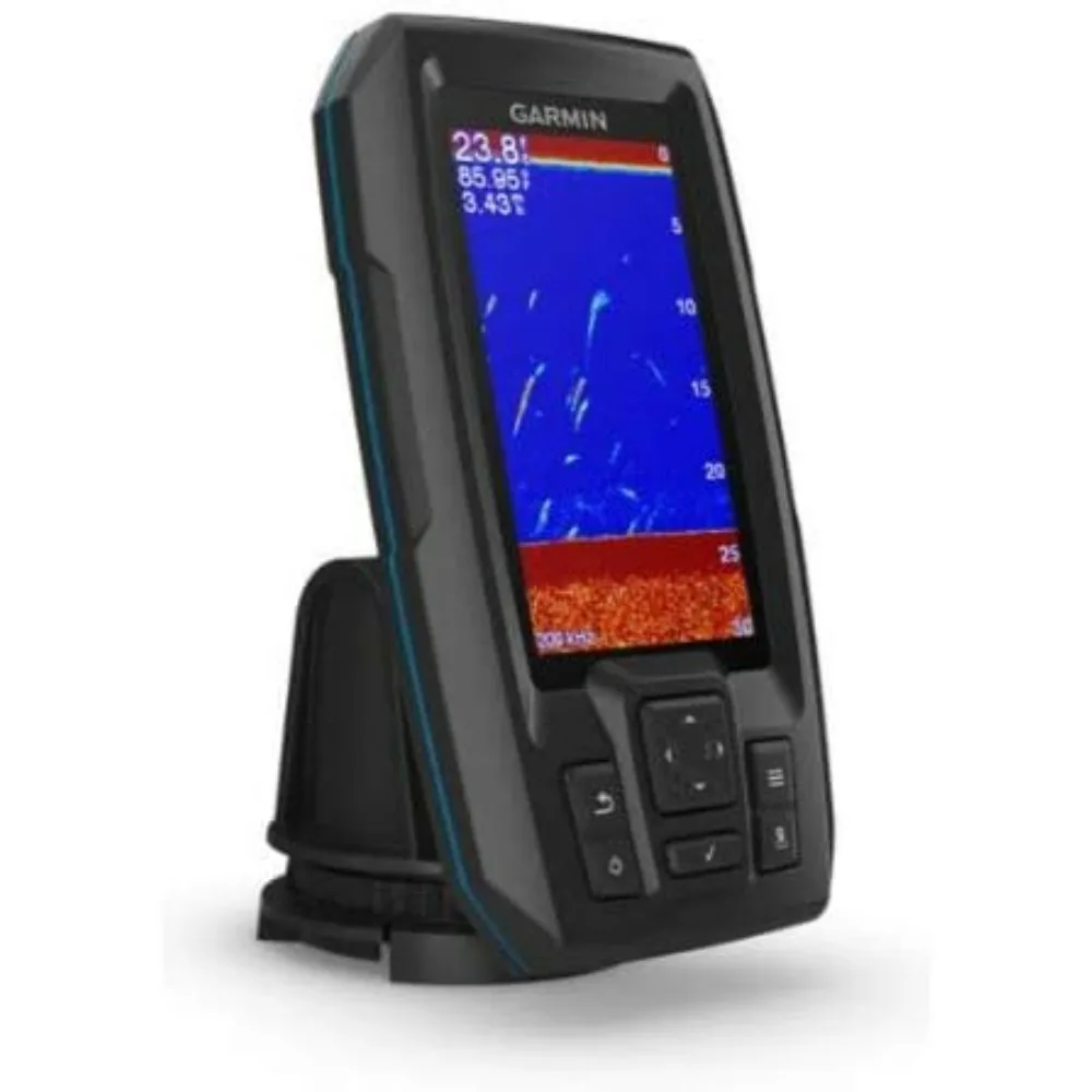 جهاز Garmin Striker Plus 4 Fish Finder مع محول طاقة مزدوج الشعاع