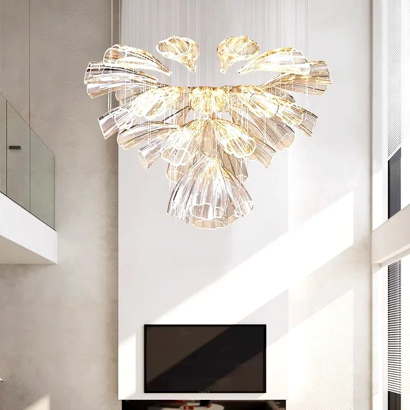 

Modern Stair chandelier Nordic light luxury simple Ceiling lamps hanging light led chandeliers for the living room indoor light