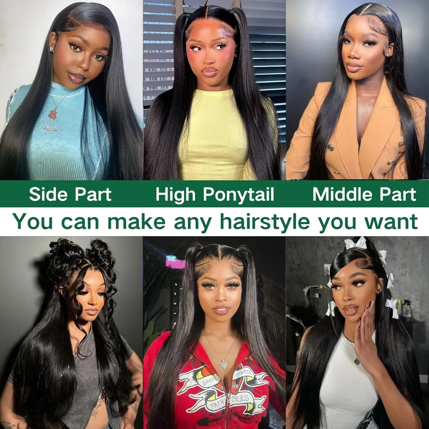 40 42 Inch Straight Human Hair Wigs 13x4 13x6 HD Lace Frontal Wigs For Women Glueless Bone Straight Lace Front Human Hair Wigs