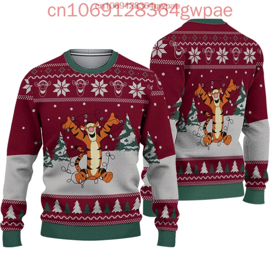 Winnie the Pooh Tigger Ugly Sweater Disney Ugly Christmas Sweater Xmas Gifts Fashion Ugly Christmas Sweater