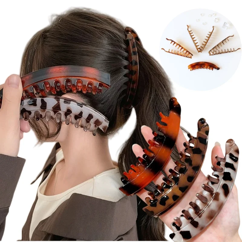 

Creative Hair Clips Banana Clip Women's Vertical Hair Claw Fashion Ponytail Barrettes Hair Claws Hairpins Headwear Accessories