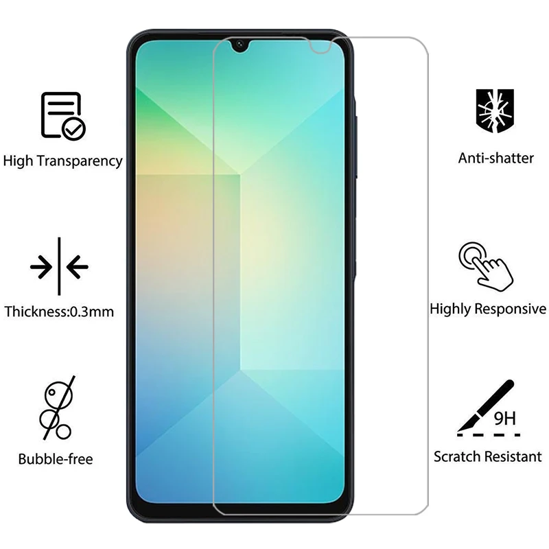 tempered glass for samsung galaxy a06 phone case on samsunga06 galaxya06 a 06 06a a06case back cover 360 samsun galxy glaxy 5g