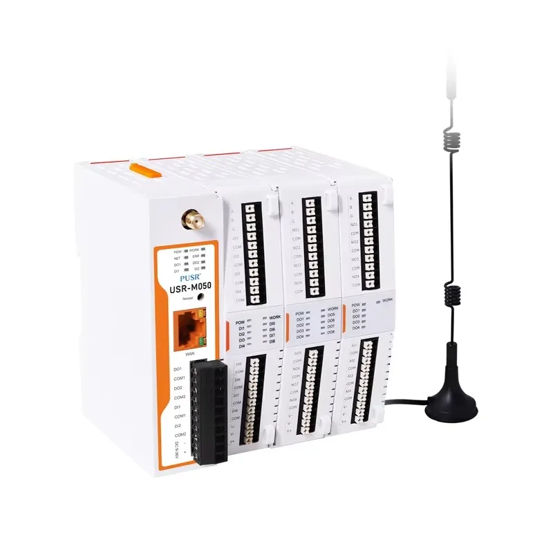 52 Ports Remote IO Controller Input/Output IO Dual Band WiFi Ethernet Modbus/Json Expandable Network IO Gateway USR-M050